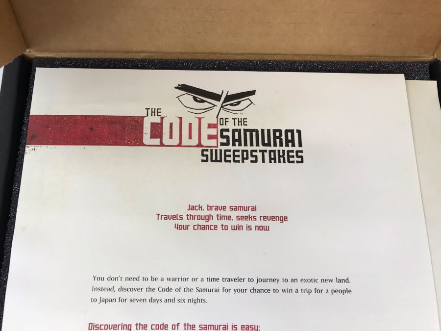 Exclusive Cartoon Network Samurai Jack Warrior Action Samurai Jack Collectible Action Figure Doll New In Box With VHS Tape And Rules For The Code Of The Samurai Sweepstakes [Photo 10]