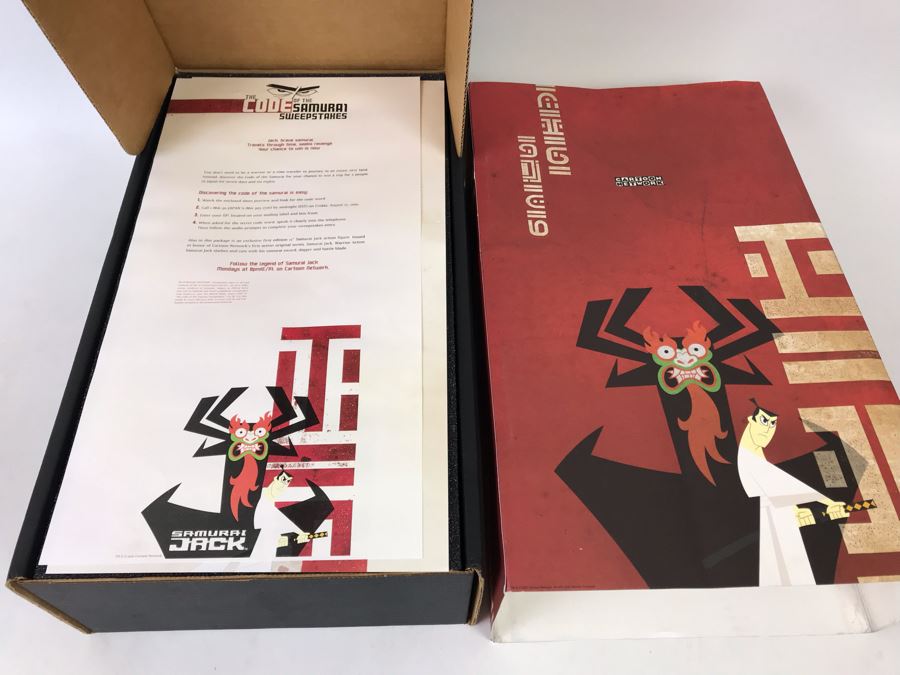 Exclusive Cartoon Network Samurai Jack Warrior Action Samurai Jack Collectible Action Figure Doll New In Box With VHS Tape And Rules For The Code Of The Samurai Sweepstakes [Photo 9]