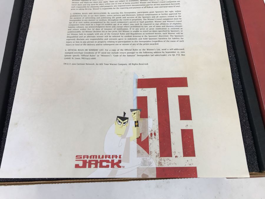 Exclusive Cartoon Network Samurai Jack Warrior Action Samurai Jack Collectible Action Figure Doll New In Box With VHS Tape And Rules For The Code Of The Samurai Sweepstakes [Photo 14]