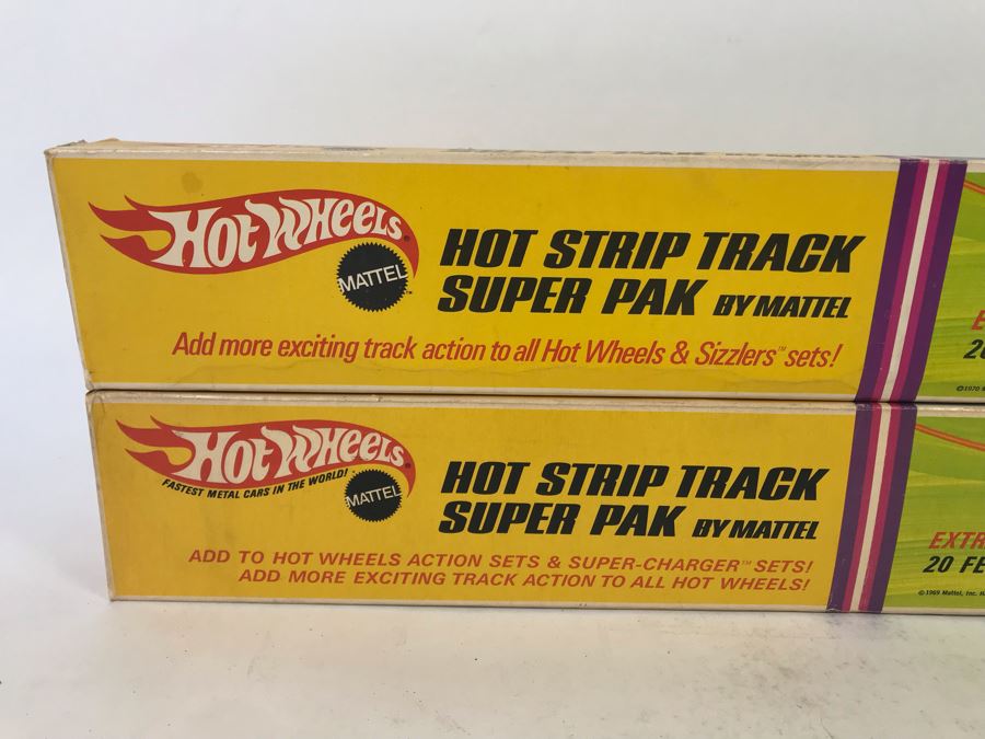 Vintage 1969 And 1970 Packs Of Mattel Hot Wheels Hot Strip Track Super Paks For Hot Wheels & Sizzlers With Original Boxes [Photo 2]