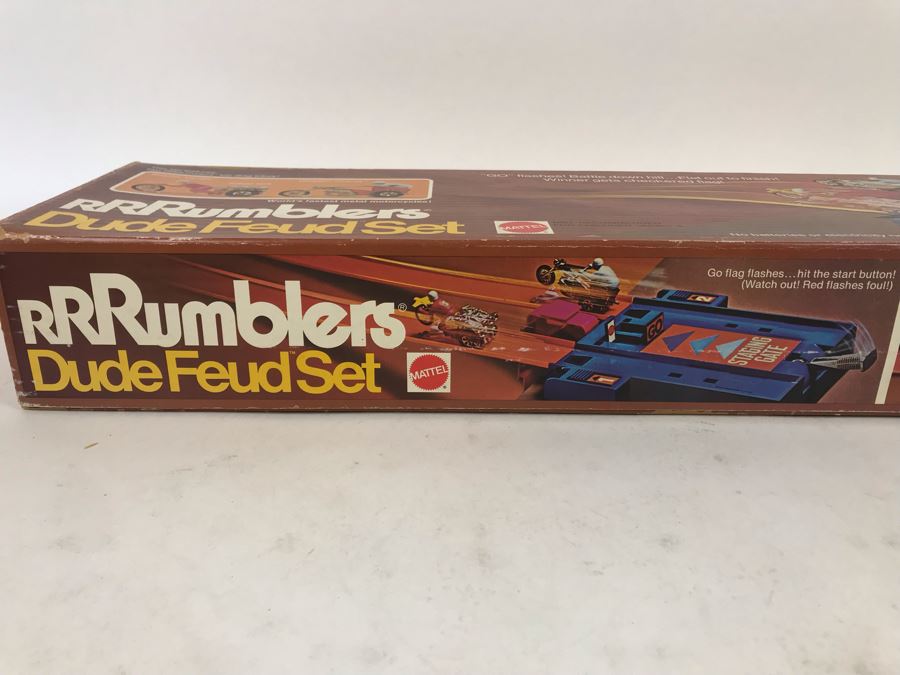 Vintage 1971 Mattel INCOMPLETE Rrrumblers Dude Feud Set With Box Missing RRRumblers Motorcycles - See Photos [Photo 40]