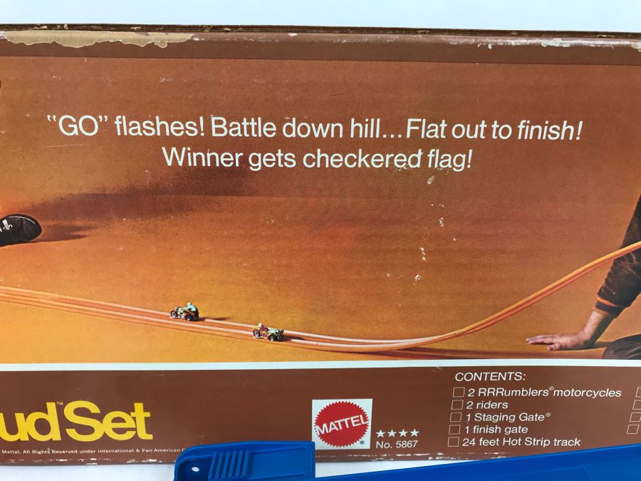 Vintage 1971 Mattel INCOMPLETE Rrrumblers Dude Feud Set With Box Missing RRRumblers Motorcycles - See Photos [Photo 5]