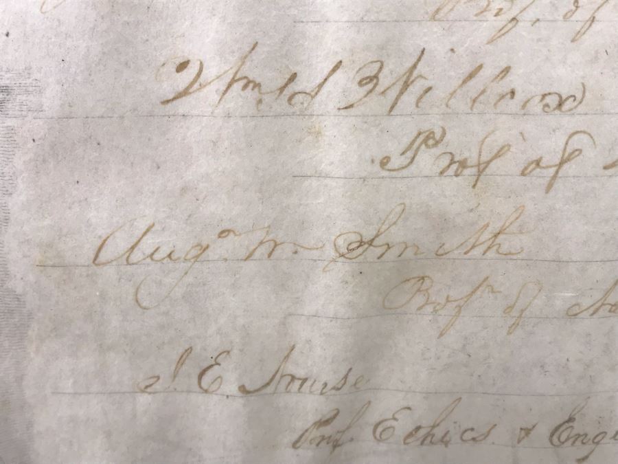 Antique 1864 Framed United States Naval Academy Certificate Of Graduation Diploma Of John C. Bennett As A Midshipman 18' X 23' [Photo 32]