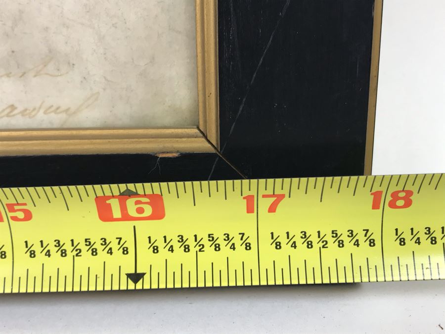 Antique 1864 Framed United States Naval Academy Certificate Of Graduation Diploma Of John C. Bennett As A Midshipman 18' X 23' [Photo 42]