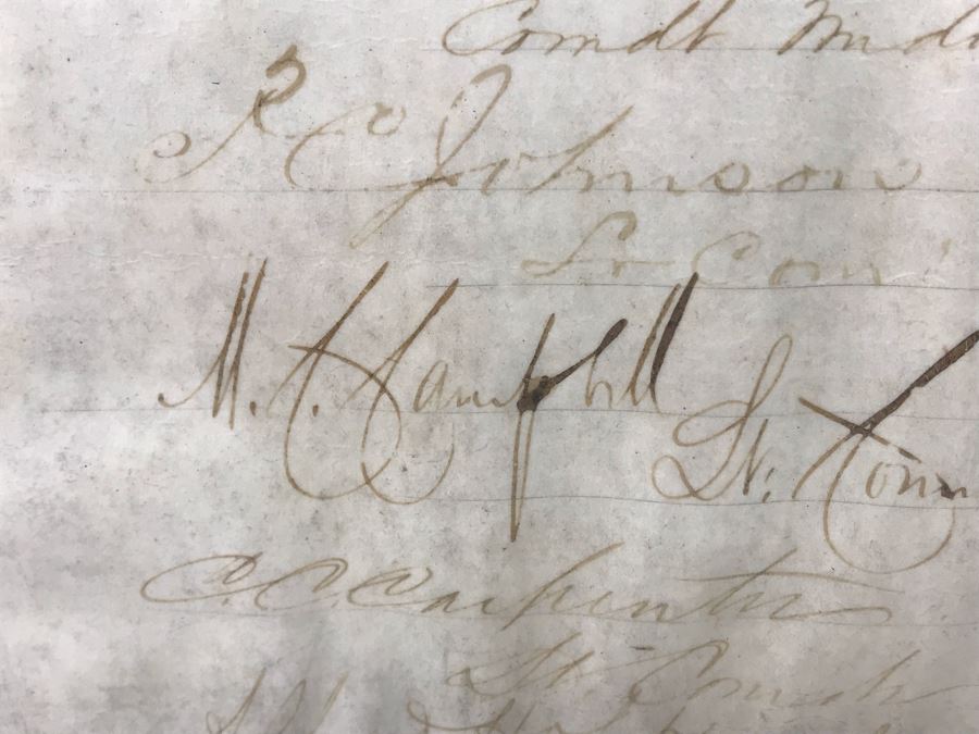 Antique 1864 Framed United States Naval Academy Certificate Of Graduation Diploma Of John C. Bennett As A Midshipman 18' X 23' [Photo 22]