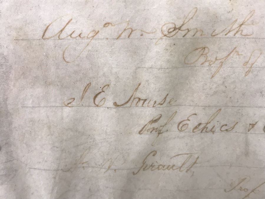 Antique 1864 Framed United States Naval Academy Certificate Of Graduation Diploma Of John C. Bennett As A Midshipman 18' X 23' [Photo 34]