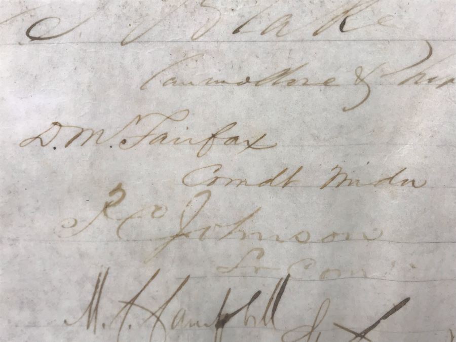 Antique 1864 Framed United States Naval Academy Certificate Of Graduation Diploma Of John C. Bennett As A Midshipman 18' X 23' [Photo 19]