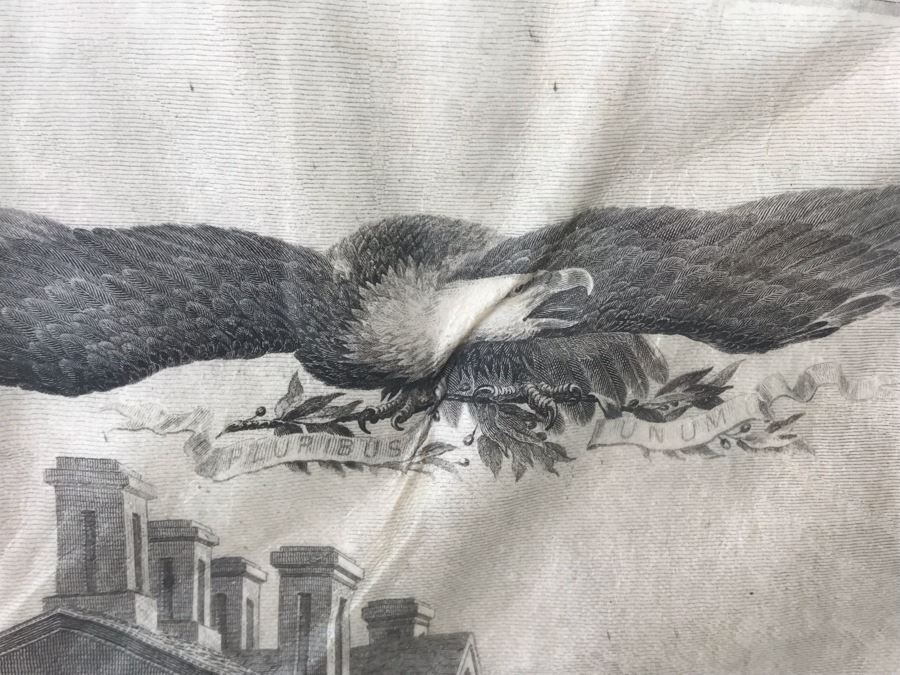 Antique 1864 Framed United States Naval Academy Certificate Of Graduation Diploma Of John C. Bennett As A Midshipman 18' X 23' [Photo 4]