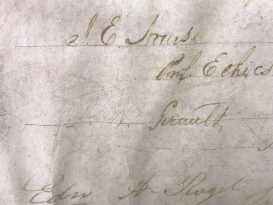 Antique 1864 Framed United States Naval Academy Certificate Of Graduation Diploma Of John C. Bennett As A Midshipman 18' X 23' [Photo 36]