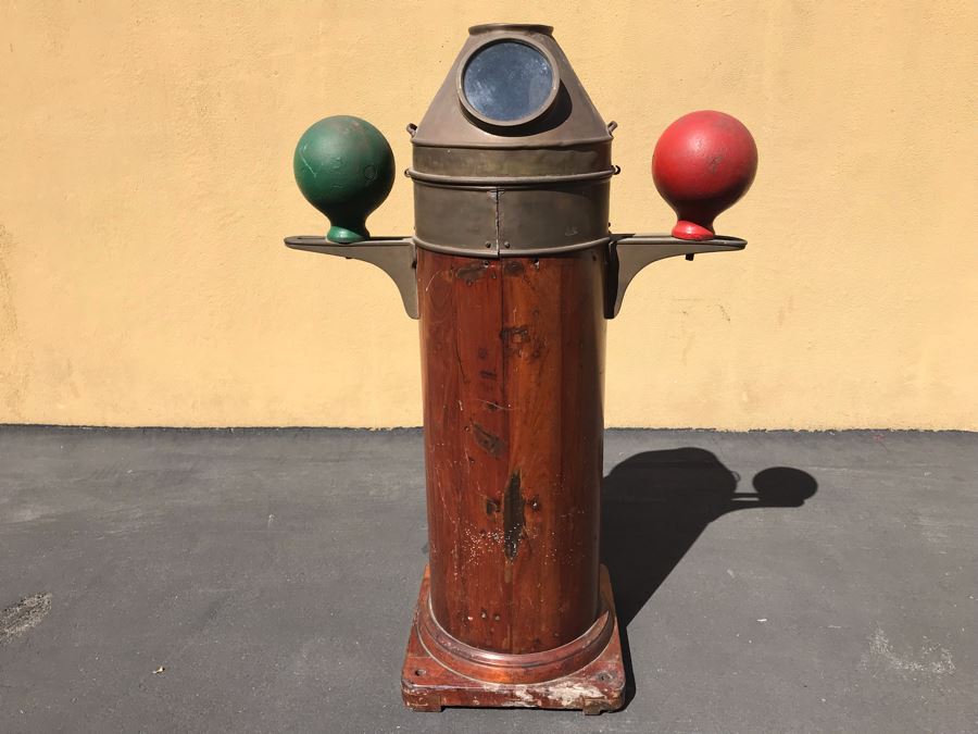 Vintage 1942 Binnacle From The SS Josiah Bartlett By Kelvin & Wilfrid O. White Co Nautical Instruments - This Item Has A Reserve Price [Photo 2]
