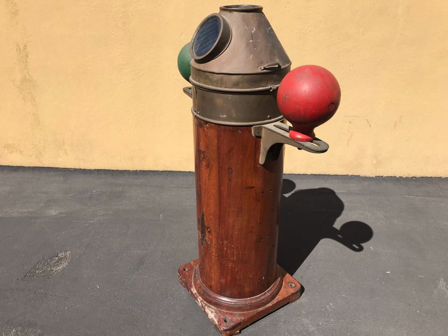 Vintage 1942 Binnacle From The SS Josiah Bartlett By Kelvin & Wilfrid O. White Co Nautical Instruments - This Item Has A Reserve Price [Photo 14]