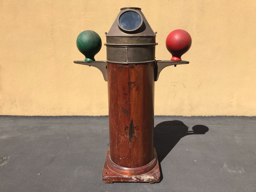 Vintage 1942 Binnacle From The SS Josiah Bartlett By Kelvin & Wilfrid O. White Co Nautical Instruments - This Item Has A Reserve Price [Photo 3]