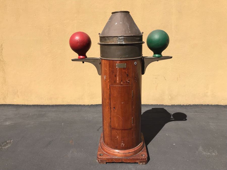 Vintage 1942 Binnacle From The SS Josiah Bartlett By Kelvin & Wilfrid O. White Co Nautical Instruments - This Item Has A Reserve Price [Photo 17]