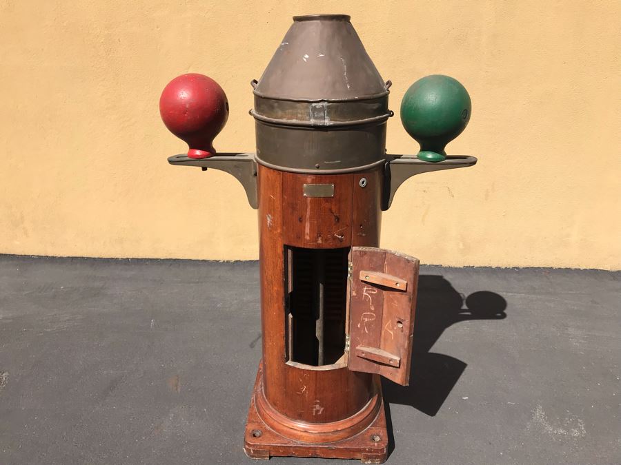 Vintage 1942 Binnacle From The SS Josiah Bartlett By Kelvin & Wilfrid O. White Co Nautical Instruments - This Item Has A Reserve Price [Photo 21]