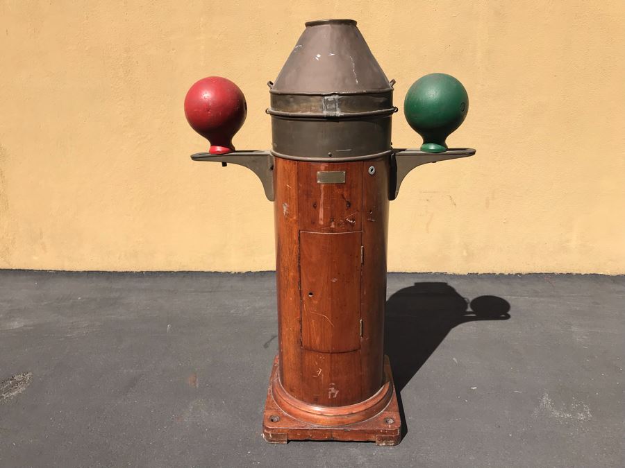 Vintage 1942 Binnacle From The SS Josiah Bartlett By Kelvin & Wilfrid O. White Co Nautical Instruments - This Item Has A Reserve Price [Photo 16]