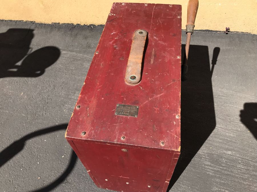 Antique Lothrop's Patent Fog Horn With 1901 Patent Date L D Lothrop Glouchester, Mass 18826 21'W X 9.5'D X 17'H [Photo 9]