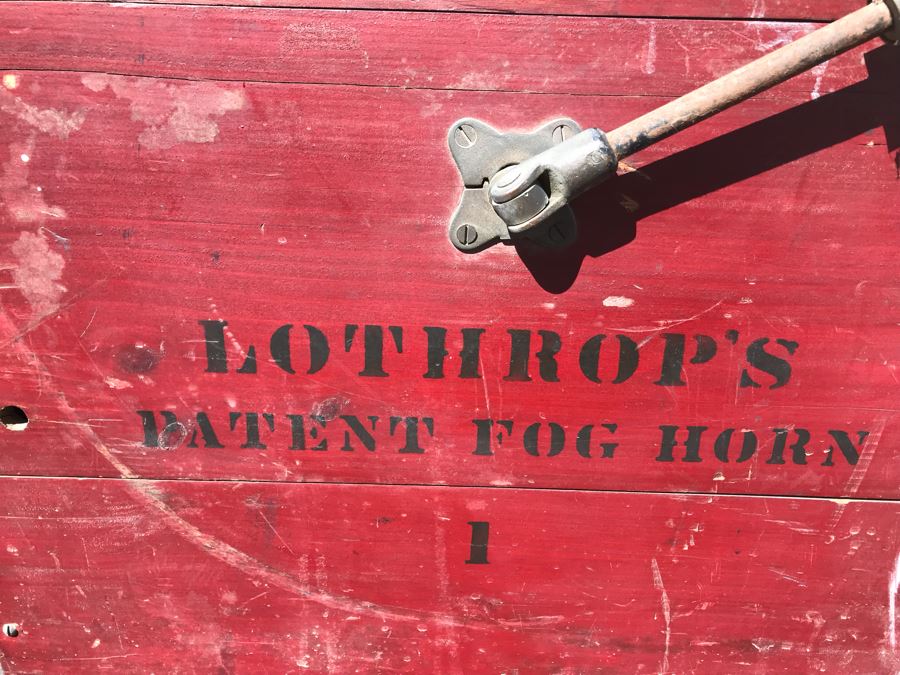 Antique Lothrop's Patent Fog Horn With 1901 Patent Date L D Lothrop Glouchester, Mass 18826 21'W X 9.5'D X 17'H [Photo 4]