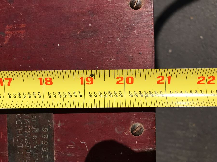 Antique Lothrop's Patent Fog Horn With 1901 Patent Date L D Lothrop Glouchester, Mass 18826 21'W X 9.5'D X 17'H [Photo 14]