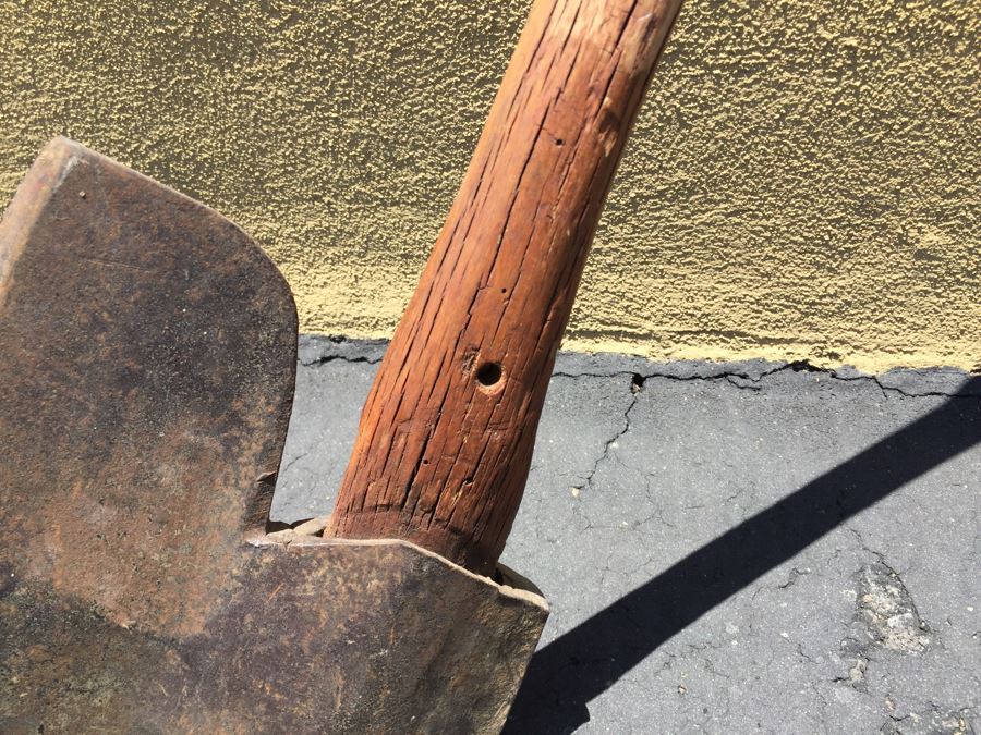 Vintage Wrought Iron Hatchet Axe With Wooden Handle [Photo 3]