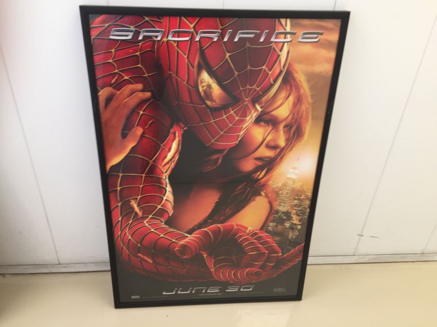 Vintage 2002 Marvel SpiderMan Movie Poster Framed