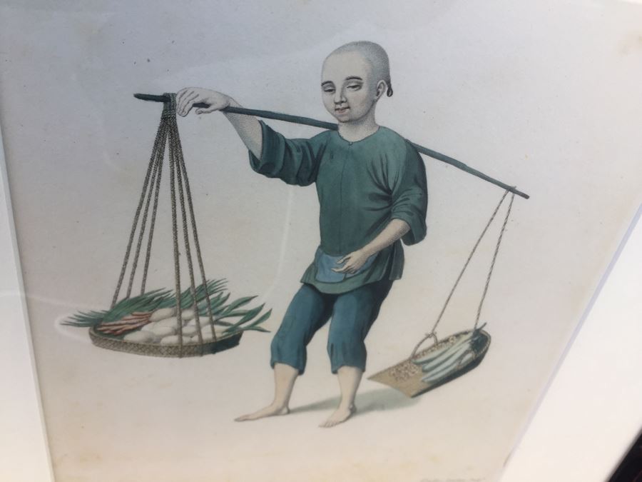 (3) Vintage Asian Prints In Bamboo Frames 18' X 16' [Photo 6]