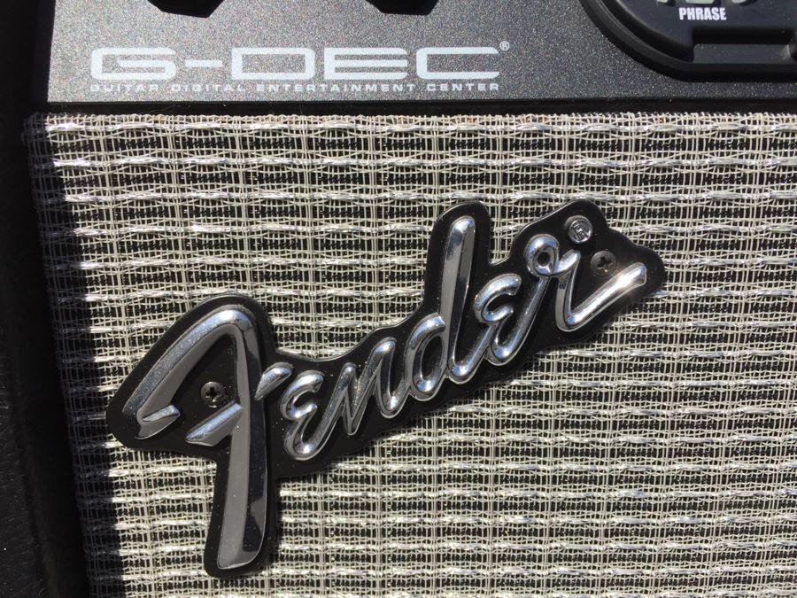 Fender G-Dec Guitar Digital Entertainment Center Amplifier, Leather Guitar Strap, 18.5' Guitar Amp Cord, Dean Markley Pickup And Microphone - See Photos [Photo 7]