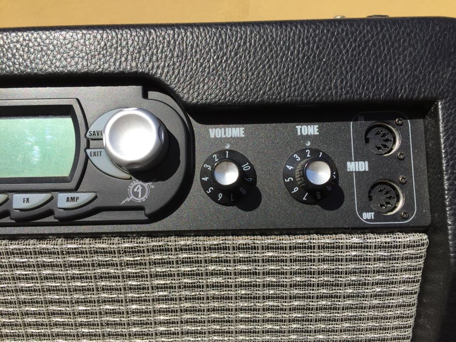 Fender G-Dec Guitar Digital Entertainment Center Amplifier, Leather Guitar Strap, 18.5' Guitar Amp Cord, Dean Markley Pickup And Microphone - See Photos [Photo 9]