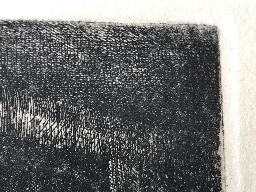 RARE Original Rembrandt Van Rijn Etching Titled 'David In Prayer' Pressed In 1922 By Alex Eckener 4' X 5.5' Item Appraised At $3,900 Has A Reserve Price - See Description For More Info [Photo 17]