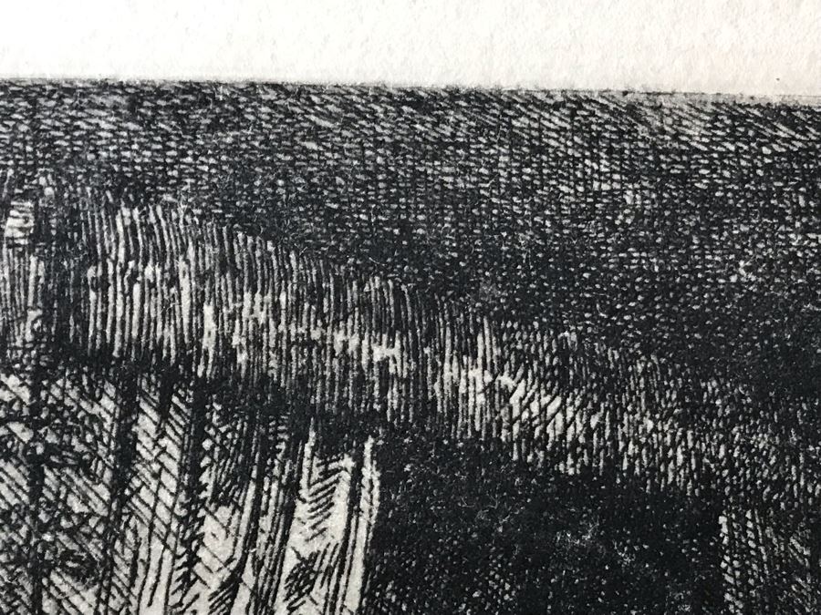 RARE Original Rembrandt Van Rijn Etching Titled 'David In Prayer' Pressed In 1922 By Alex Eckener 4' X 5.5' Item Appraised At $3,900 Has A Reserve Price - See Description For More Info [Photo 18]