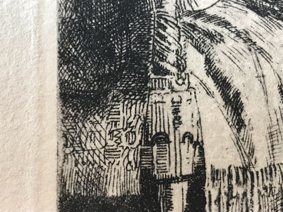 RARE Original Rembrandt Van Rijn Etching Titled 'David In Prayer' Pressed In 1922 By Alex Eckener 4' X 5.5' Item Appraised At $3,900 Has A Reserve Price - See Description For More Info [Photo 12]