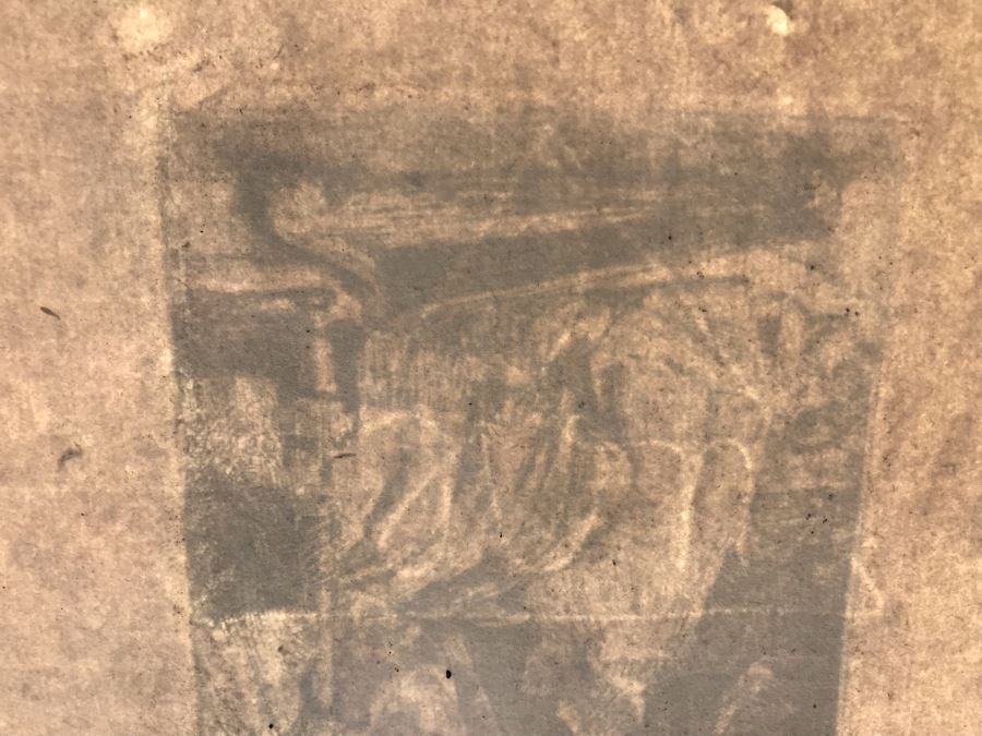 RARE Original Rembrandt Van Rijn Etching Titled 'David In Prayer' Pressed In 1922 By Alex Eckener 4' X 5.5' Item Appraised At $3,900 Has A Reserve Price - See Description For More Info [Photo 31]