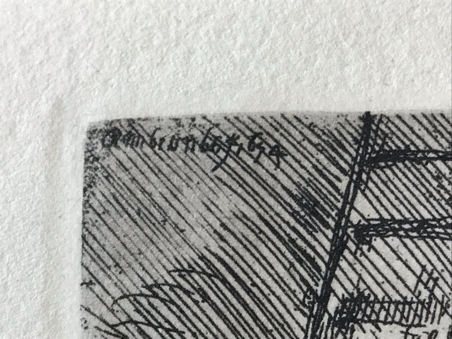 RARE Original Rembrandt Van Rijn Etching Titled 'The Circumcision In The Stable' Pressed In 1922 By Alex Eckener 5.5' X 3.75' Item Appraised At $5,400 Has A Reserve Price - See Description For More Info [Photo 11]