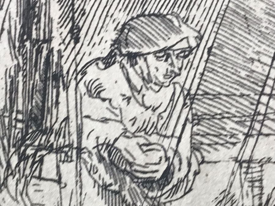 RARE Original Rembrandt Van Rijn Etching Titled 'The Circumcision In The Stable' Pressed In 1922 By Alex Eckener 5.5' X 3.75' Item Appraised At $5,400 Has A Reserve Price - See Description For More Info [Photo 21]