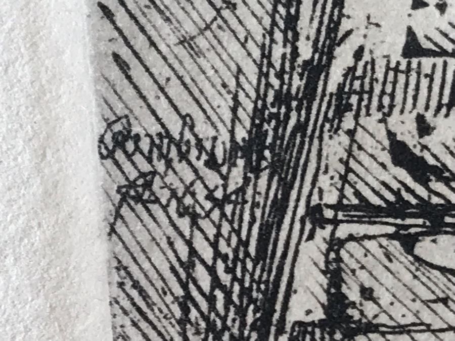 RARE Original Rembrandt Van Rijn Etching Titled 'The Circumcision In The Stable' Pressed In 1922 By Alex Eckener 5.5' X 3.75' Item Appraised At $5,400 Has A Reserve Price - See Description For More Info [Photo 26]