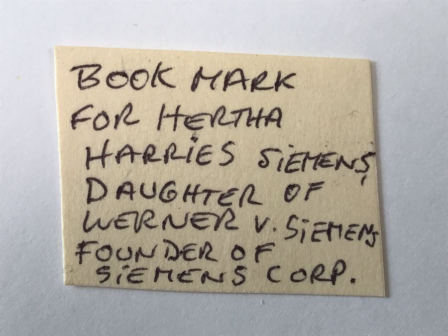 Original 1912 Pencil Hand Signed Alex Eckener Etching Bookplate For Hertha Harries-Siemens (Daughter Of Werner Von Siemens - Founder Of Siemens Corp.) 3.5' X 5' - See Description [Photo 24]