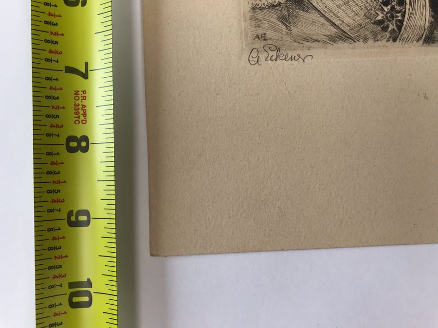 Antique 1915 Pencil Signed Original Etching Of King Wilhelm II V. Wurtemberg 1891-1918 By Alex Eckener 4' X 4.5' - See Description [Photo 21]
