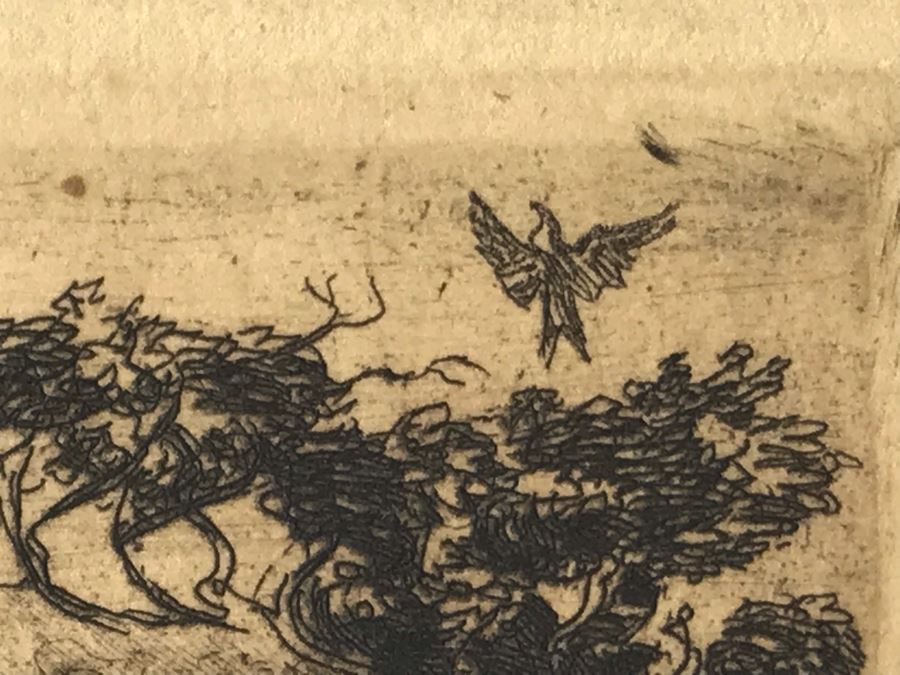 Original 1917 Pencil Hand Signed Alex Eckener Etching Bookplate Titled 'Aus der Kriegsbücherei' 'From The War Bookshop' For Jes. Brodersen 4' X 5' - See Description [Photo 18]