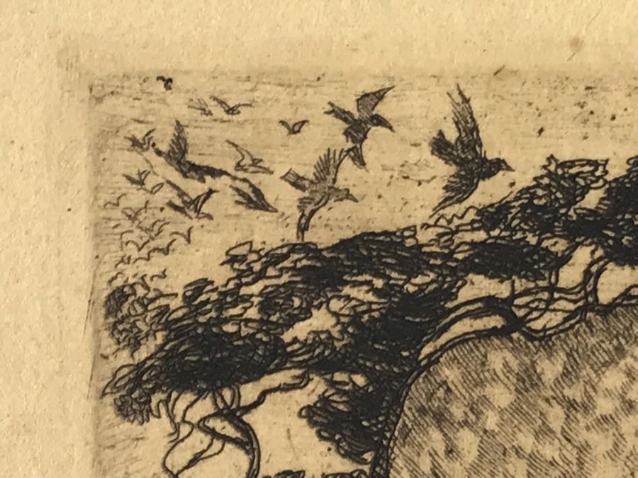 Original 1917 Pencil Hand Signed Alex Eckener Etching Bookplate Titled 'Aus der Kriegsbücherei' 'From The War Bookshop' For Jes. Brodersen 4' X 5' - See Description [Photo 19]