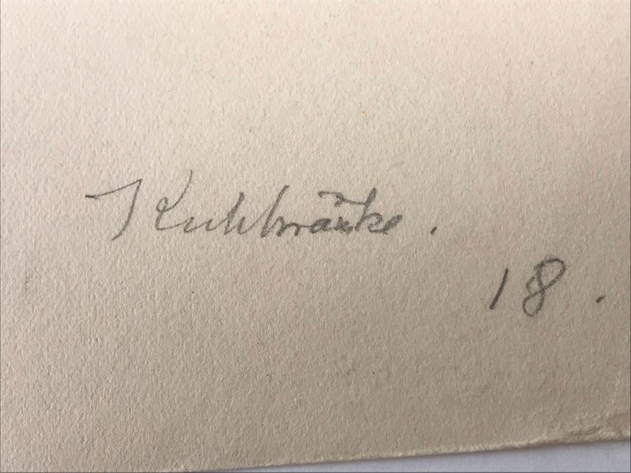 Original 1918 Hand Signed Alex Eckener Etching Pastoral Scene Cattle Drinking 10' X 6' - See Description [Photo 18]