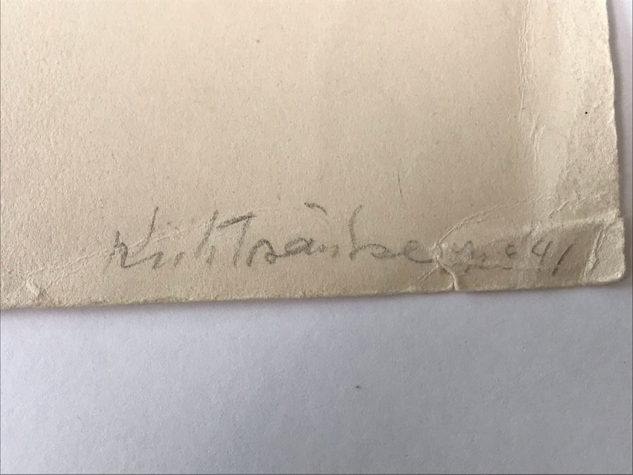 Original 1918 Hand Signed Alex Eckener Etching Pastoral Scene Cattle Drinking 10' X 6' - See Description [Photo 16]