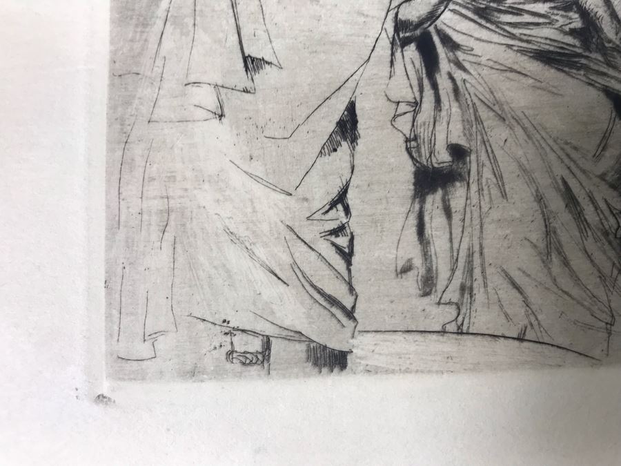 Original 1918 Alex Eckener Etching Titled 'Der Verbrecher' 'The Criminal' 7' X 5' - See Description [Photo 8]