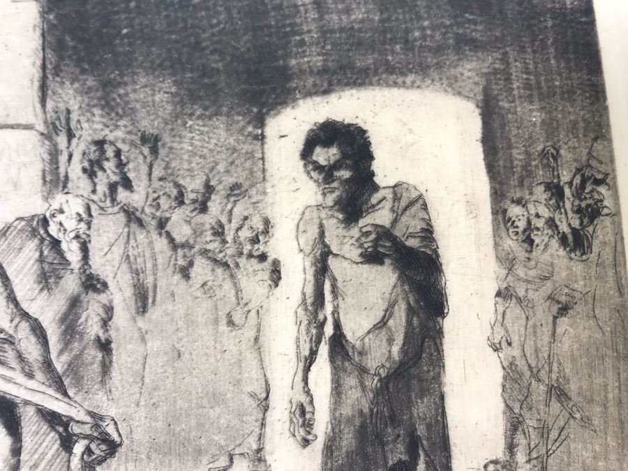 Original 1918 Alex Eckener Etching Titled 'Der Verbrecher' 'The Criminal' 7' X 5' - See Description [Photo 6]