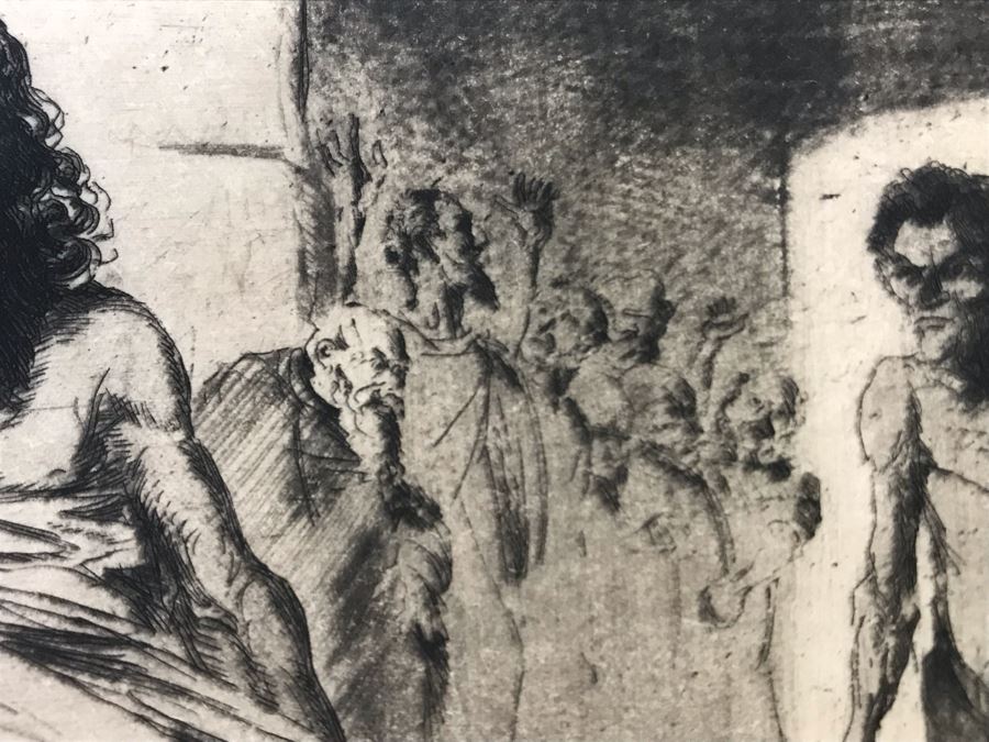 Original 1918 Alex Eckener Etching Titled 'Der Verbrecher' 'The Criminal' 7' X 5' - See Description [Photo 14]