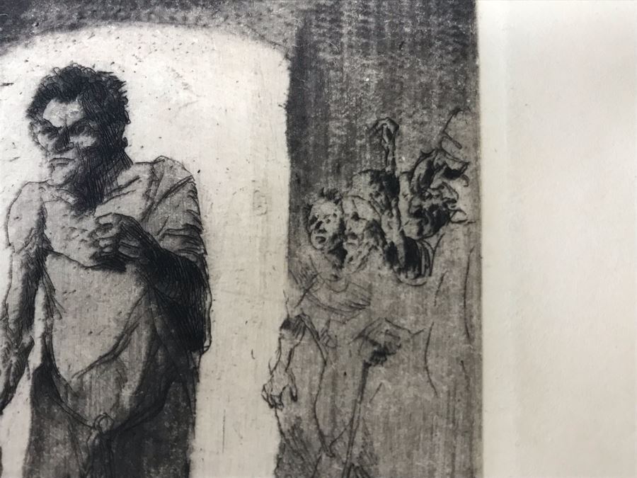 Original 1918 Alex Eckener Etching Titled 'Der Verbrecher' 'The Criminal' 7' X 5' - See Description [Photo 13]