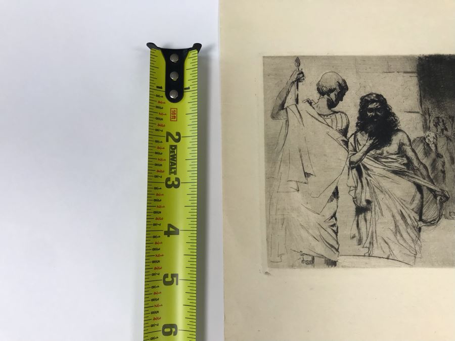 Original 1918 Alex Eckener Etching Titled 'Der Verbrecher' 'The Criminal' 7' X 5' - See Description [Photo 24]