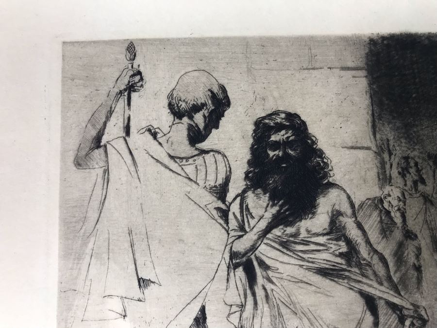 Original 1918 Alex Eckener Etching Titled 'Der Verbrecher' 'The Criminal' 7' X 5' - See Description [Photo 7]