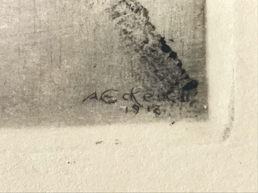 Original 1918 Alex Eckener Etching Titled 'Der Verbrecher' 'The Criminal' 7' X 5' - See Description [Photo 11]