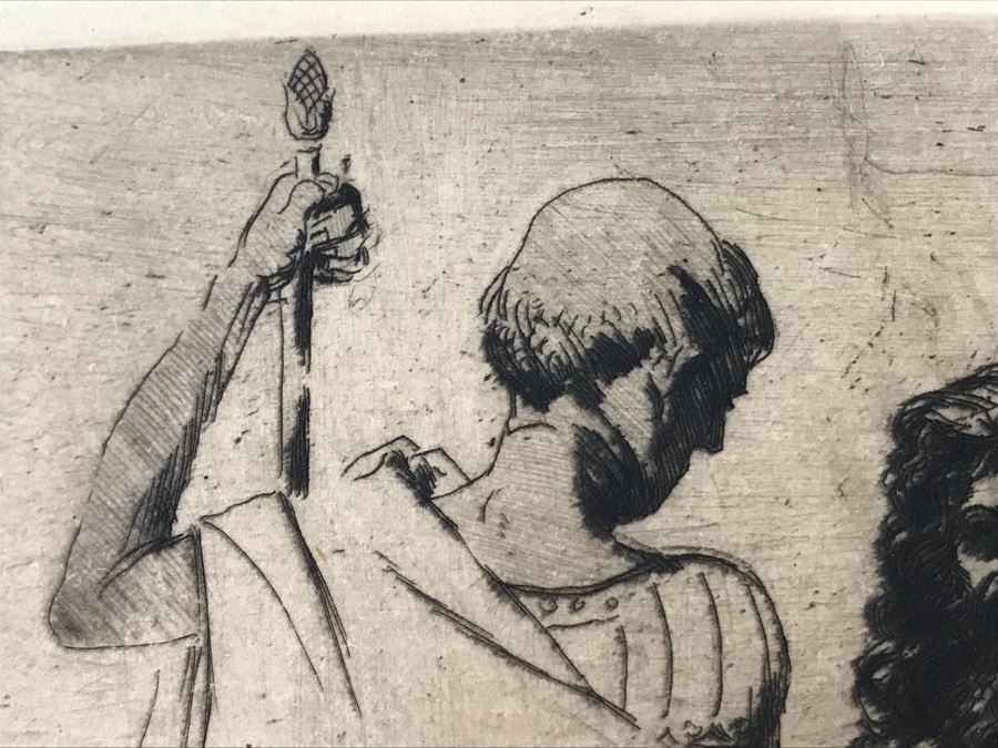 Original 1918 Alex Eckener Etching Titled 'Der Verbrecher' 'The Criminal' 7' X 5' - See Description [Photo 17]