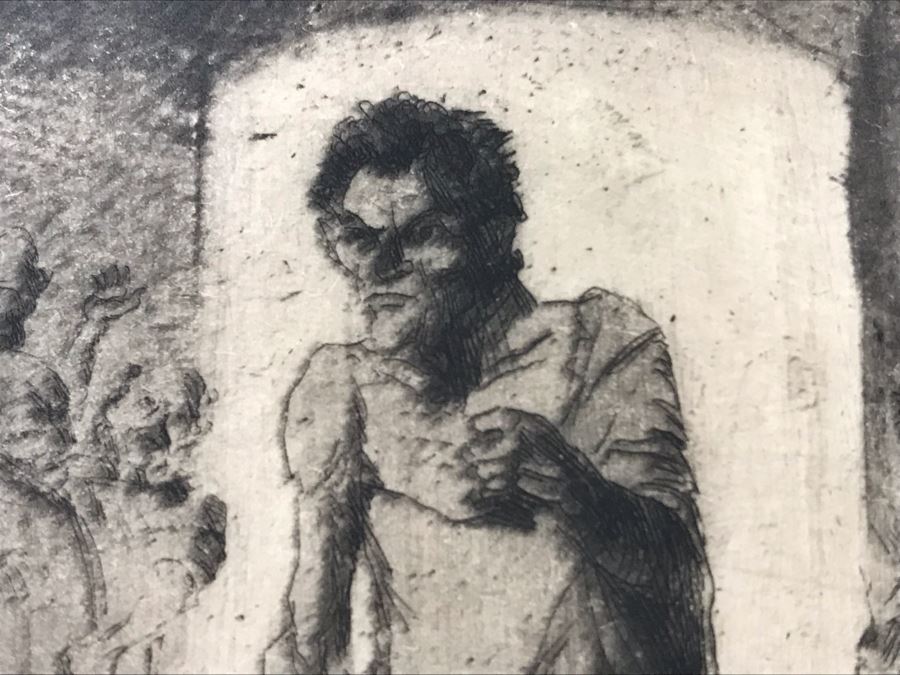 Original 1918 Alex Eckener Etching Titled 'Der Verbrecher' 'The Criminal' 7' X 5' - See Description [Photo 15]