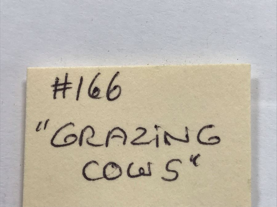 Original Alex Eckener Etching Titled 'Weidende Kühe' 'Grazing Cows' 9' X 6' - See Description [Photo 23]